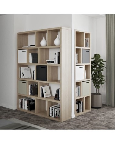 Bibliothèque chêne naturel H198