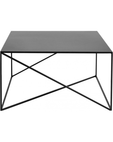 Table basse carré en métal noir l80cm