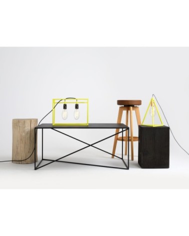 Table basse rectangulaire en métal noir l100cm