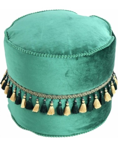 Pouf velours vert h38cm