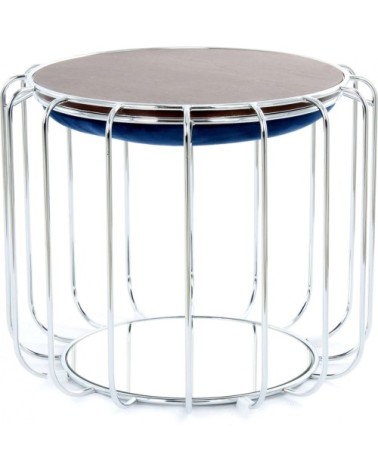 Table dappoint réversible pouf bleu