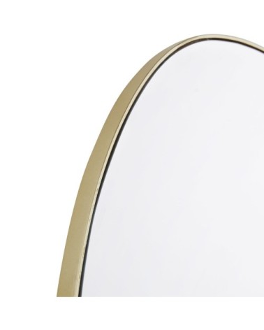 Miroir ovale en métal doré 91x111