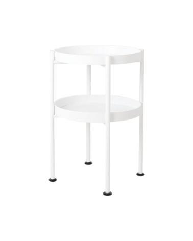 Table dappoint ronde 2 plateaux blanc d40cm