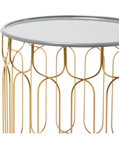 Table dappoint gigogne ronde couleur violet d43cm