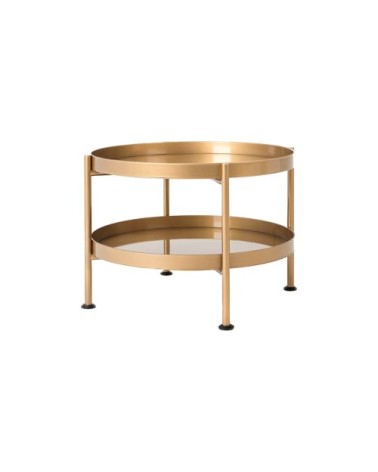 Table basse design en métal doré d40cm