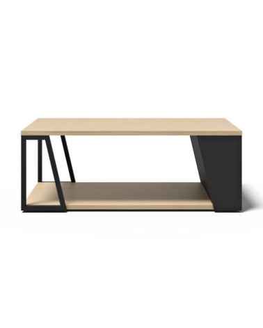 Table basse chêne clair et noir H36