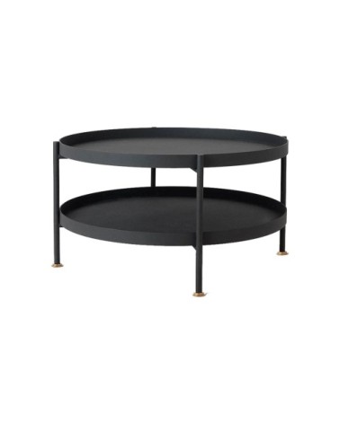 Table basse design en métal noir d60cm
