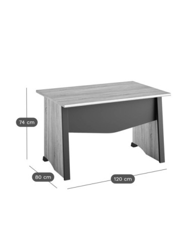 Bureau effet bois largeur 120 cm