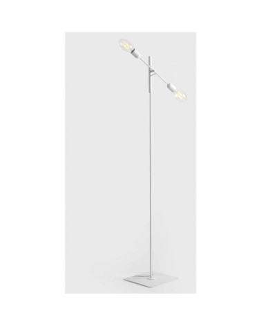 Lampadaire blanc 2 lumières