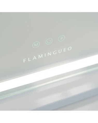 Miroir de maquillage avec bande led métal 58x43x12cm blanc