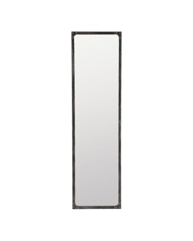 Miroir industriel en métal effet rouille 46x165