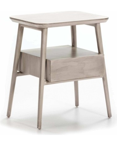 Table de chevet tradition 1 tiroir en bois gris clair