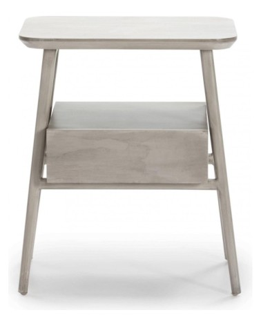 Table de chevet tradition 1 tiroir en bois gris clair