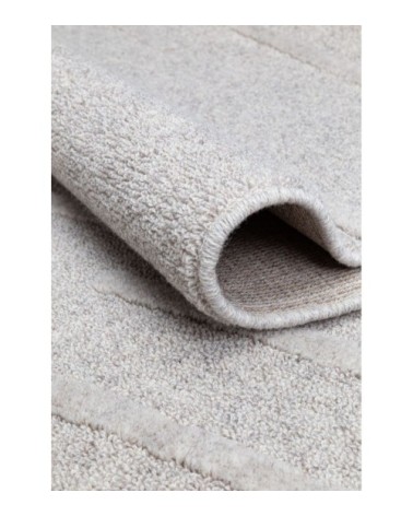 Tapis en laine rectangulaire gris 120 x 170 cm