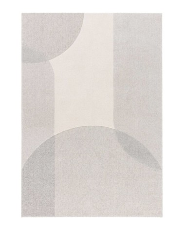 Tapis en laine gris et beige 120 x 170 cm