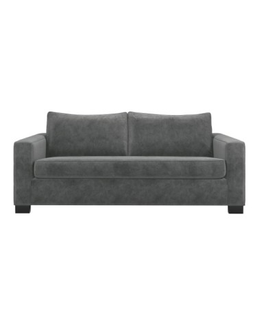 Canapé convertible 3 places en velours gris clair