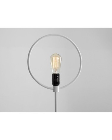 Lampe de table en acier blanc