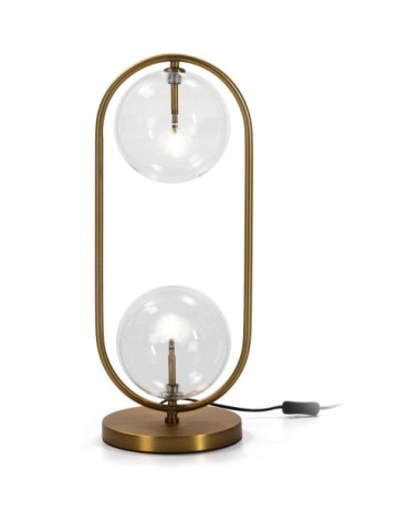 Lampe de table design couleur dorée