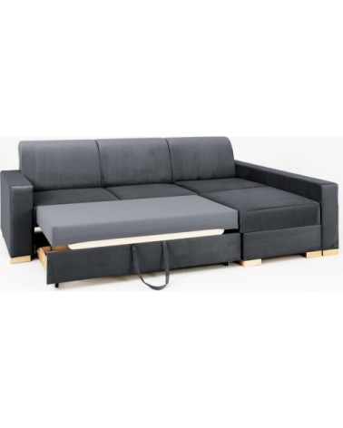 Canapé-lit dangle droit 3 places gris h40cm