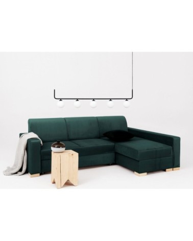 Canapé-lit dangle droit 3 places vert h40cm
