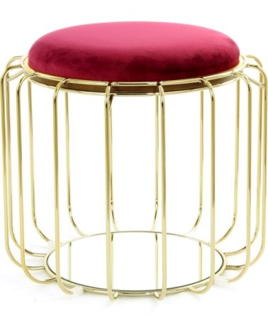 Table dappoint réversible pouf rouge