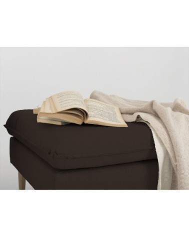 Pouf tissu marron h45cm