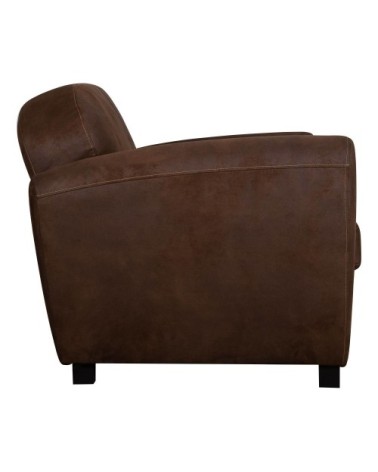 Canapé microfibre aspect cuir vieilli 3 places