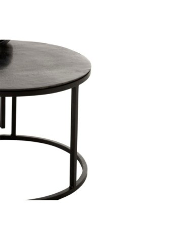 Lot de 3 tables gigognes rondes en métal