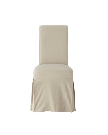 Housse longue de chaise en coton mastic, compatible chaise MARGAUX