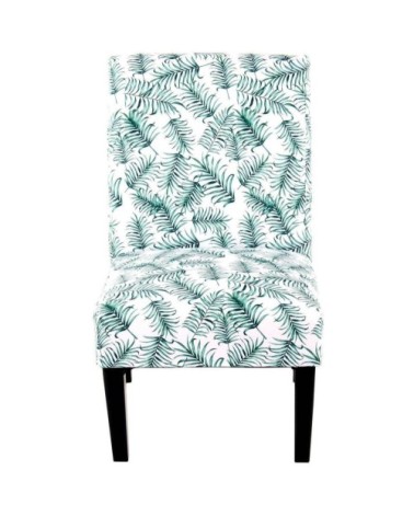 Fauteuil banquette rembourrée tissu à motif bleu