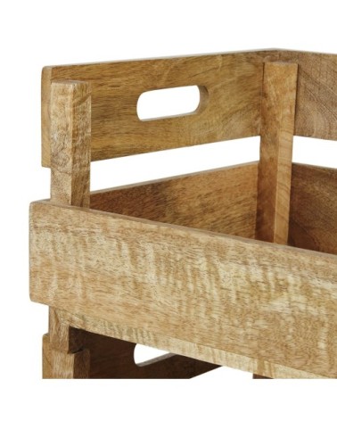Caisses de rangement superposables en bois de manguier (x2)
