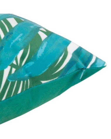Housse de coussin en velours vert imprimé jungle 40x40