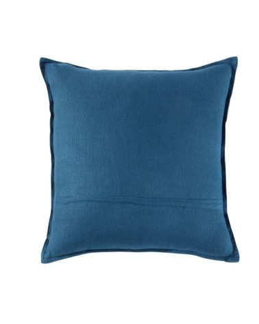 Coussin en lin lavé bleu paon 45x45, OEKO-TEX®