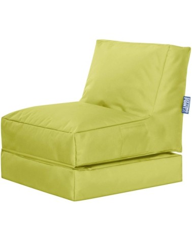 Pouf extérieur uni vert anis dépliable  70x80x90