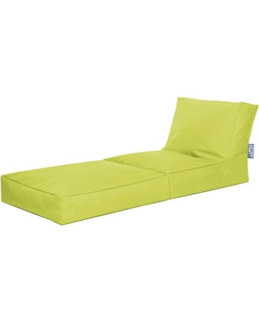 Pouf extérieur uni vert anis dépliable  70x80x90