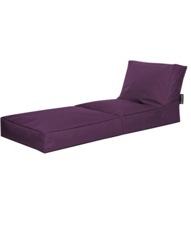 Pouf extérieur uni aubergine dépliable 70x80x90