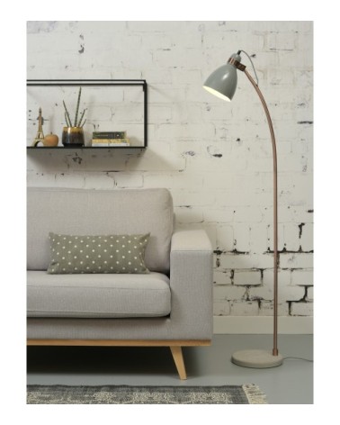 Lampadaire vintage gris H144cm