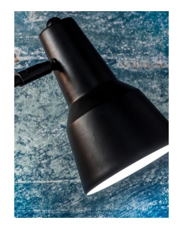 Lampe de table en fer noir H44cm