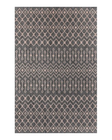 Tapis intérieur/extérieur marron au motif aztèque 120x160
