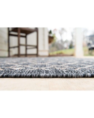 Tapis intérieur/extérieur marron au motif aztèque 120x160