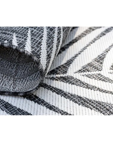 MOA - Tapis extérieur/intérieur graphique noir 67x180cm