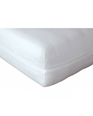 Housse de protection intégrale pour matelas coton blanc 200 x 180