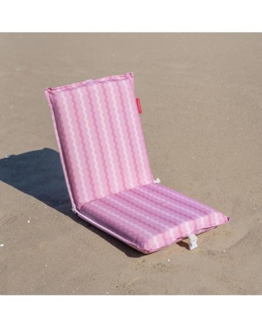 Chaise de Plage Polyester Pliable Rose