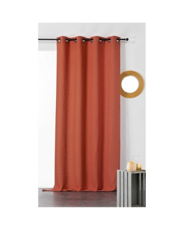 Rideau en nid d'abeille coton orange 245 x 140