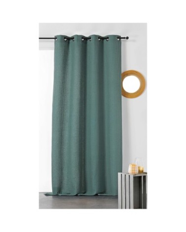 Rideau en nid d'abeille coton vert 245 x 140