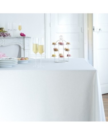 Nappe en coton enduit pastel rectangle 160 x 300 cm