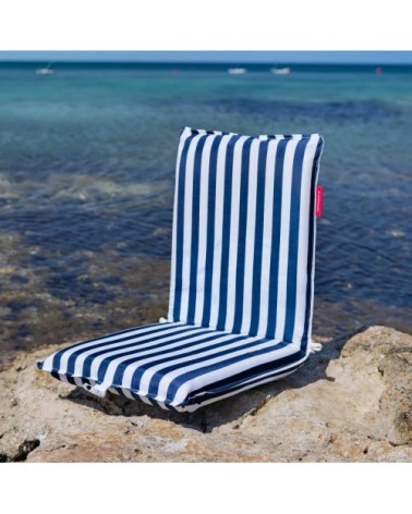 Chaise de Plage Polyester Pliable Bleu