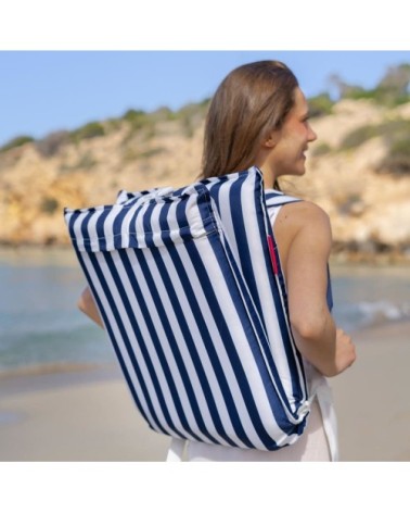 Chaise de Plage Polyester Pliable Bleu