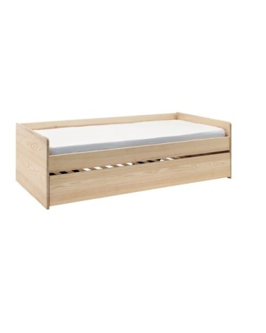 Lit banquette gigogne en bois 90 x 190 cm bois