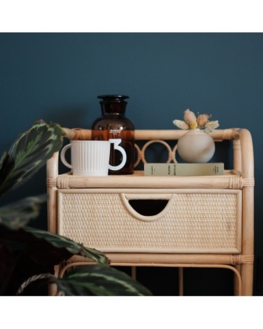 Table de chevet en rotin